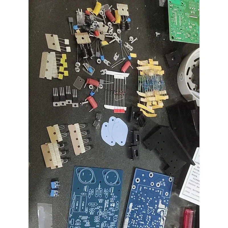 2pcs QUAD405 클론 오디오 전력 증폭기 보드 MJ15024 100W * 2 스테레오 오디오 증폭기 DIY 키트 각도 알루미늄 T006으로 조립