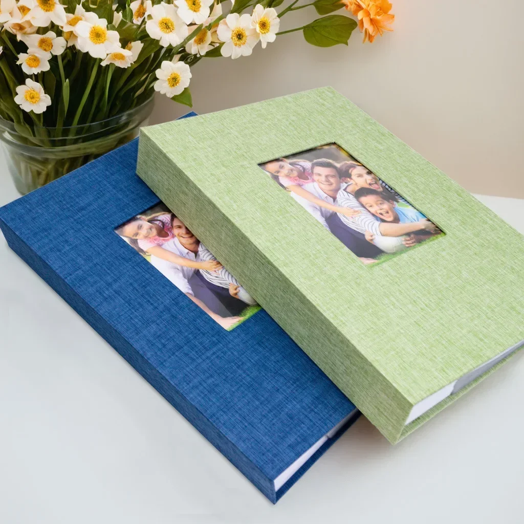 Linen Photo Album Interleaf Type 6-inch Picture Albums Book Memories Collect Book Mini Autograph Album Family Portrait Keepsake