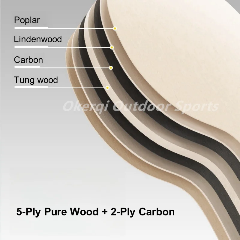1PC 5-warstwowe drewniane ostrze do tenisa stołowego Poziom wejściowy Podstawa rakiety do tenisa stołowego dla dzieci Dzieci Studenci Ostrze