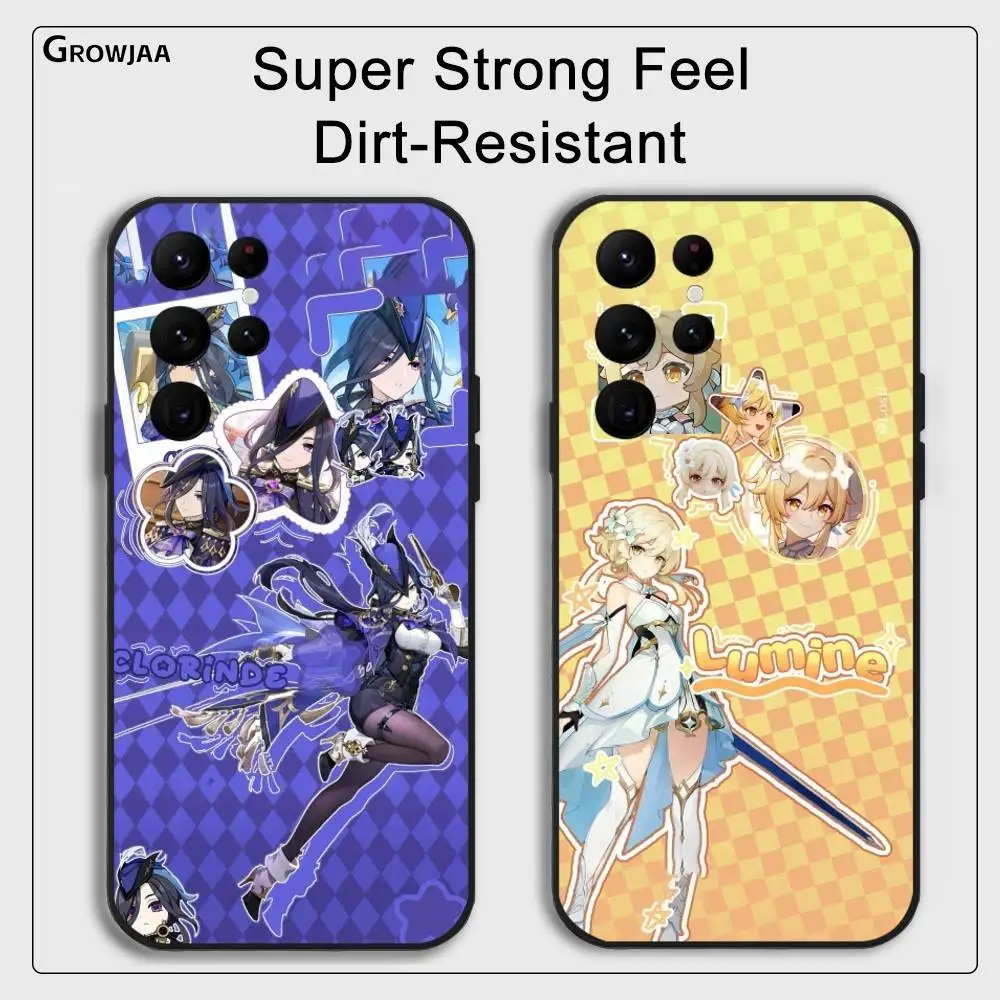 PIKPAKA Cute Furina Roiden Wanderer Phone Case For Samsung Galaxy S24 Ultra S22 S23 Ultra S21 S20 5G Silicone Soft Funda