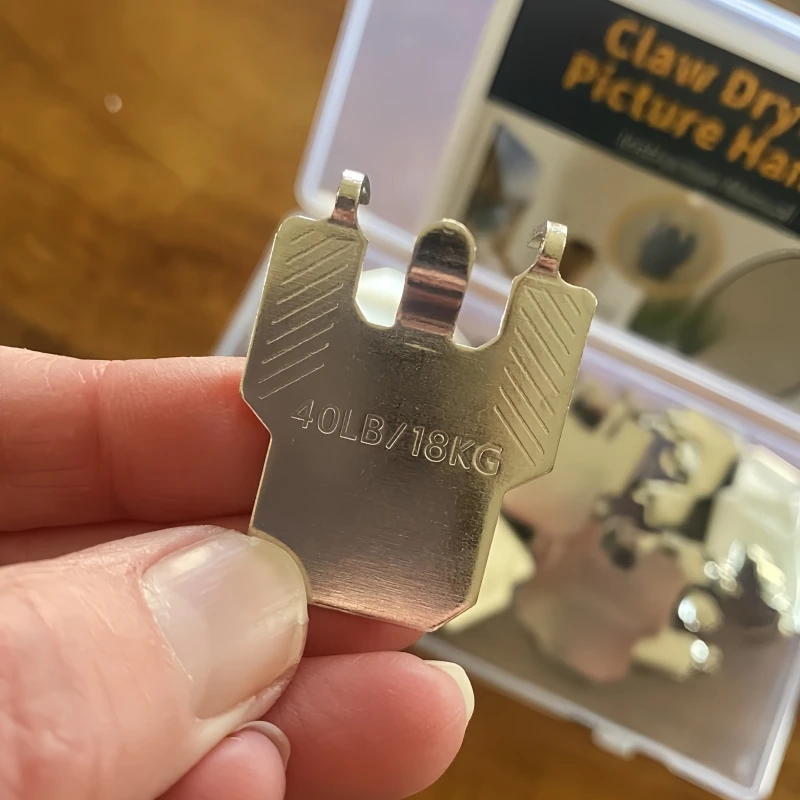 

Claw Drywall Picture Hanger: Wall Hooks for Hanging Picture Mirror Photo Poster Kit No Damage Heavy Duty Wall Hanger