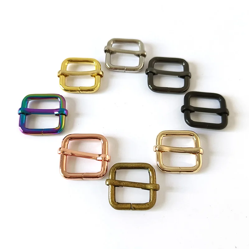 

50Pcs/Lot 20mm Metal Buckle Adjuster Hardware for Bag Strap Belt Pet Dog Collar Backpack Handmade Garment Sewing Accessory Clasp