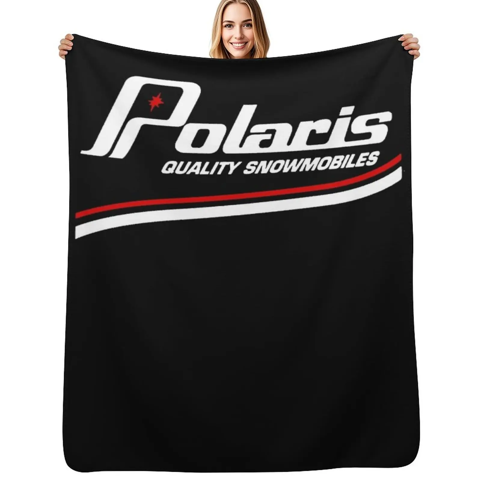 

Vintage Polaris Snowmobiles USA Throw Blanket Winter beds Sleeping Bag Thermals For Travel Blanket