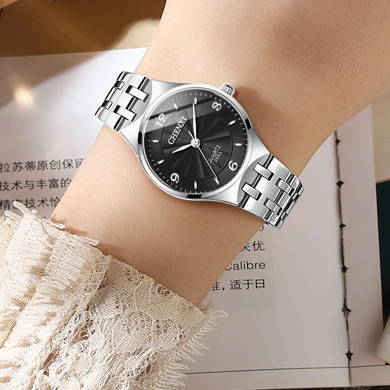 Stainless Steel Women Watch CHENXI Luxury Brand Fashion Women\'s Quartz Wrist Watch Elegant Lady Clock Gift Relogios Feminino