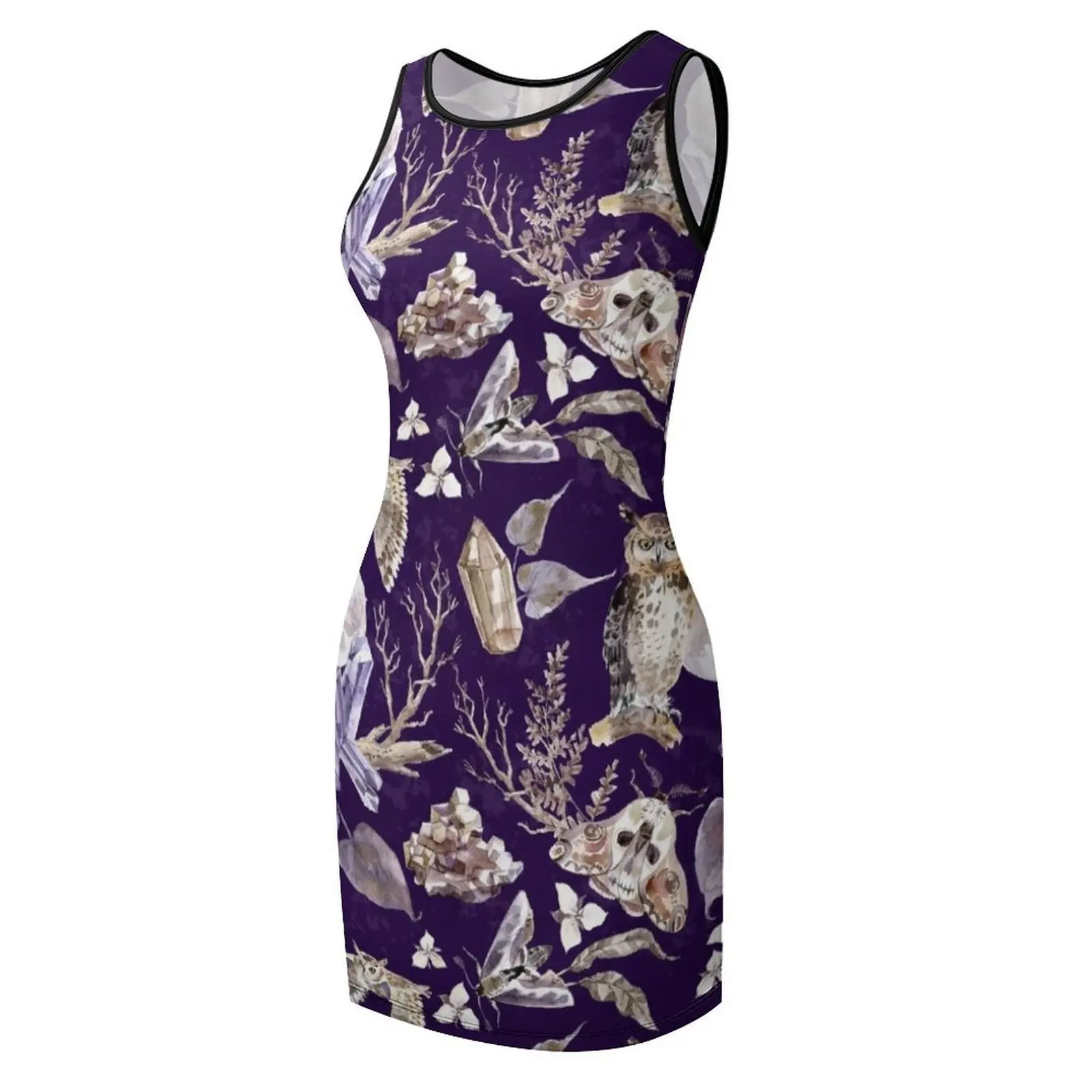 crystals and moths.  Dive into the world of magic and mysticism. Sleeveless Sundress Cocktail of dresses Casual dresses