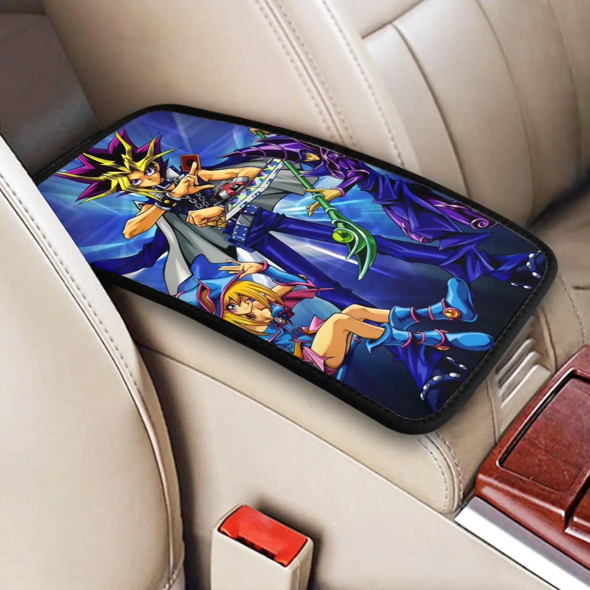 

Yugioh,Chessgame Car Accessories Car Handrail Box Cushion Custom Print Non-slip Car Armrest Cover