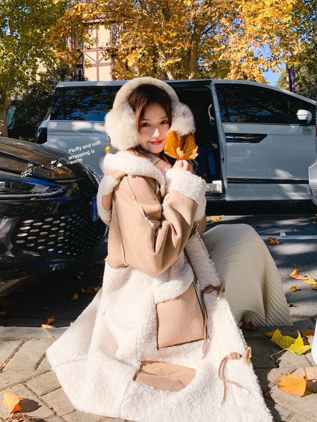 

Пальто Kula Liangpin из замши и кожи с длинным ворсом, на меховой подкладке, в стиле пэчворк, зимнее теплое, корейский прямой крой