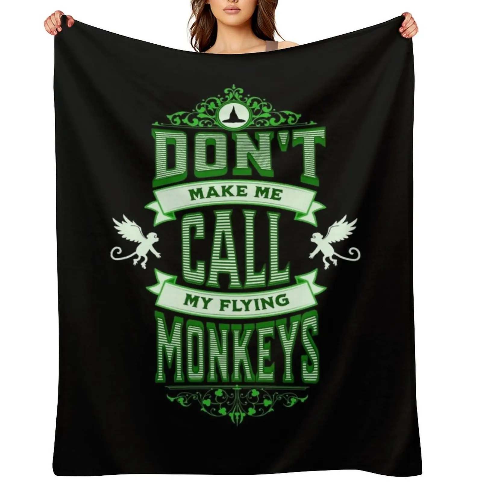 

Don't Make Me Call My Flying Monkeys Throw Blanket wednesday Multi-Purpose Warm Cute Plaid Blankets