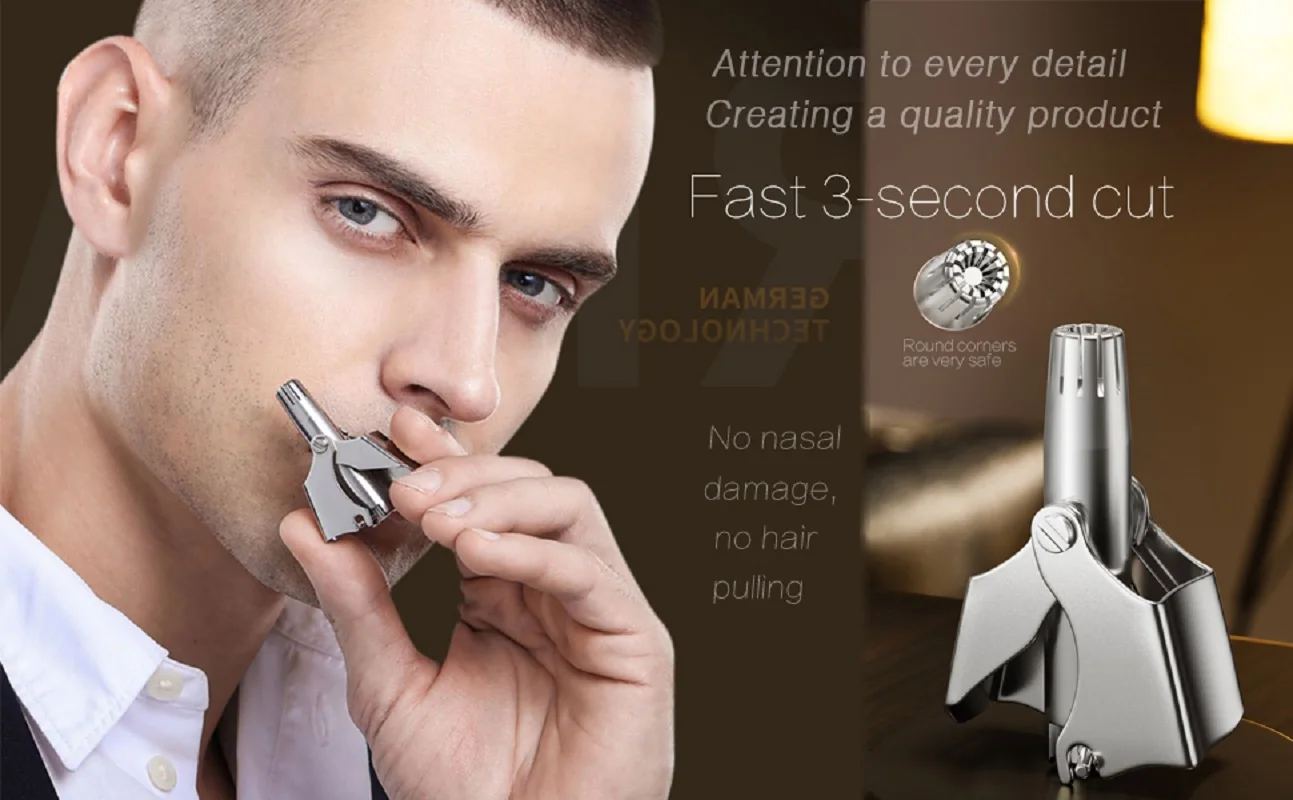 Nose Hair Trimmer For Men With No Noise Washable Manual Nasal Tondeuse Hair Trimmer триммер для носа One Blade Safety Razor 코털