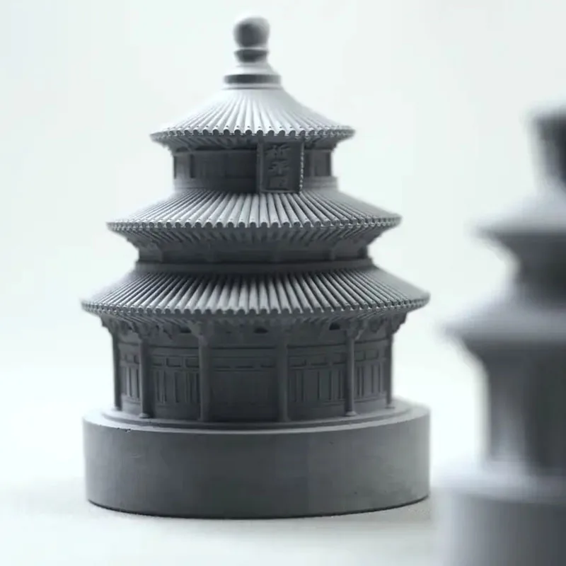 Silicone Mold Concrete Ornaments Production Ancient Chinese Architecture Beijing Temple Of Heaven Micro Landscape Modeling Mold