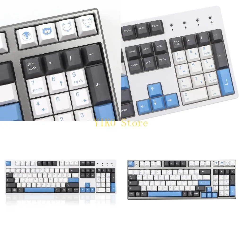 K32C 137 for Key Caps Covers Dye Subb PBT North Pole -Arctic Mechanical Keycaps Set