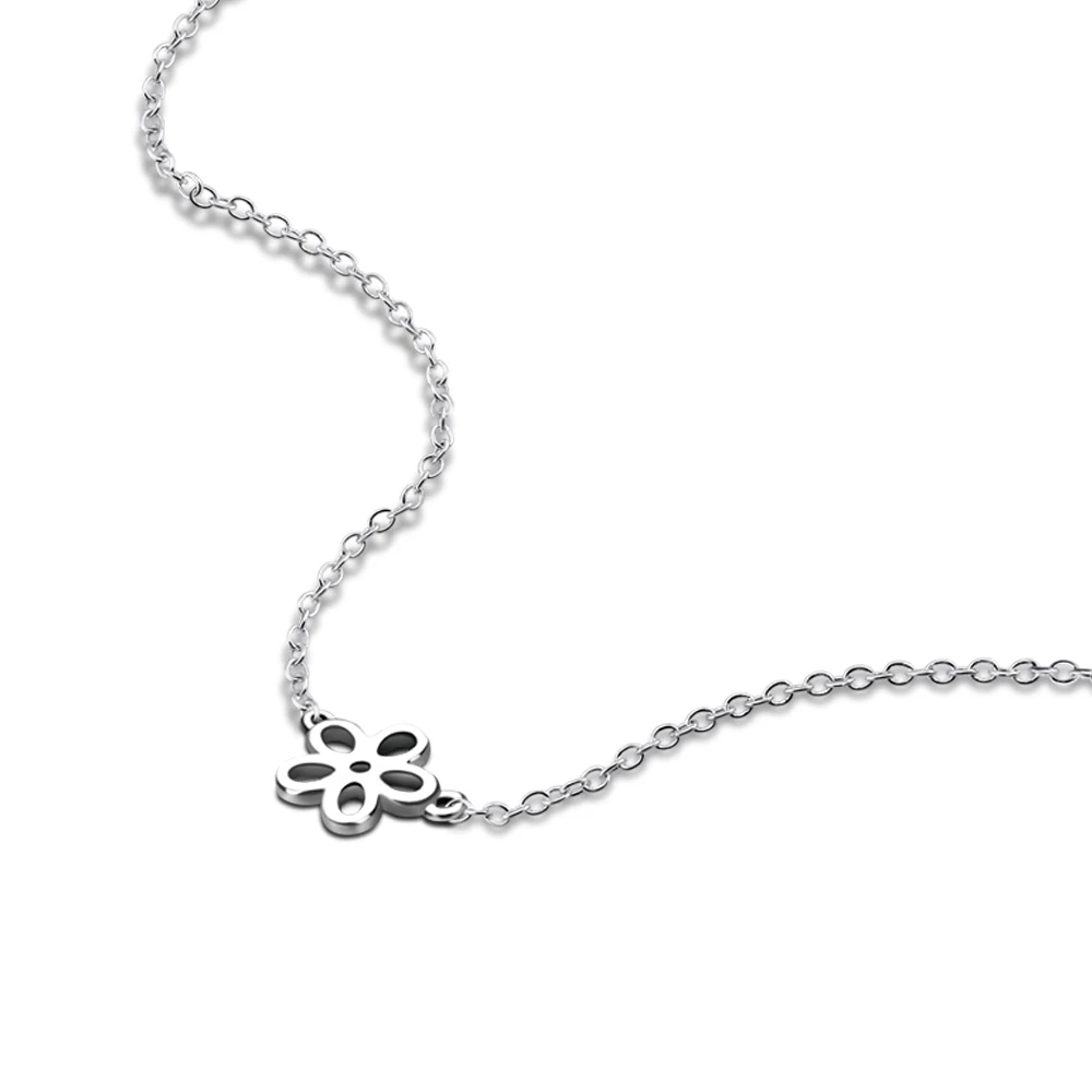 

Fashion Chain 925 Sterling Silver Exquisite Plum Blossom Small Pendant Necklaces For Women Luxury Designer Jewelry Female Gift