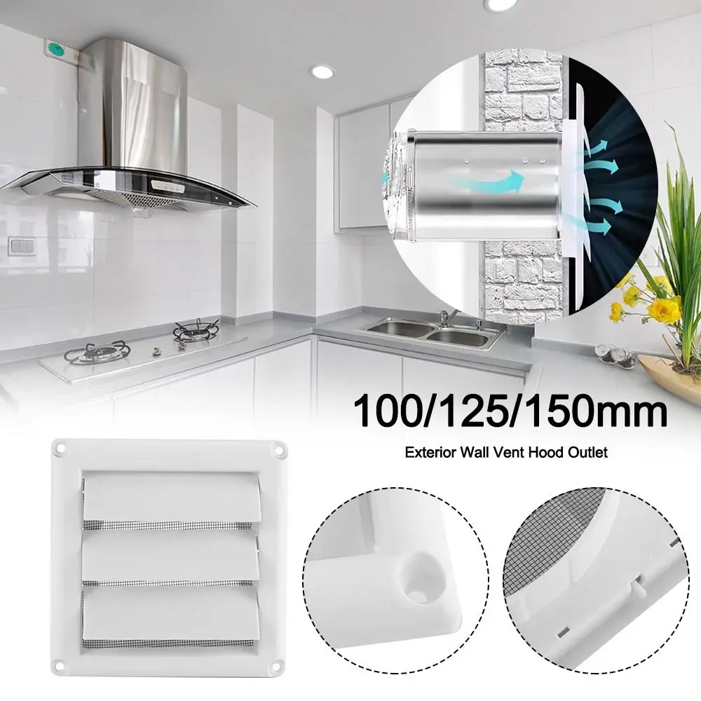with Insect Screen Air Dryer Vent Cover Air System Net Cover Screen Exhaust Outlet Grille Covers PP Louver Vent