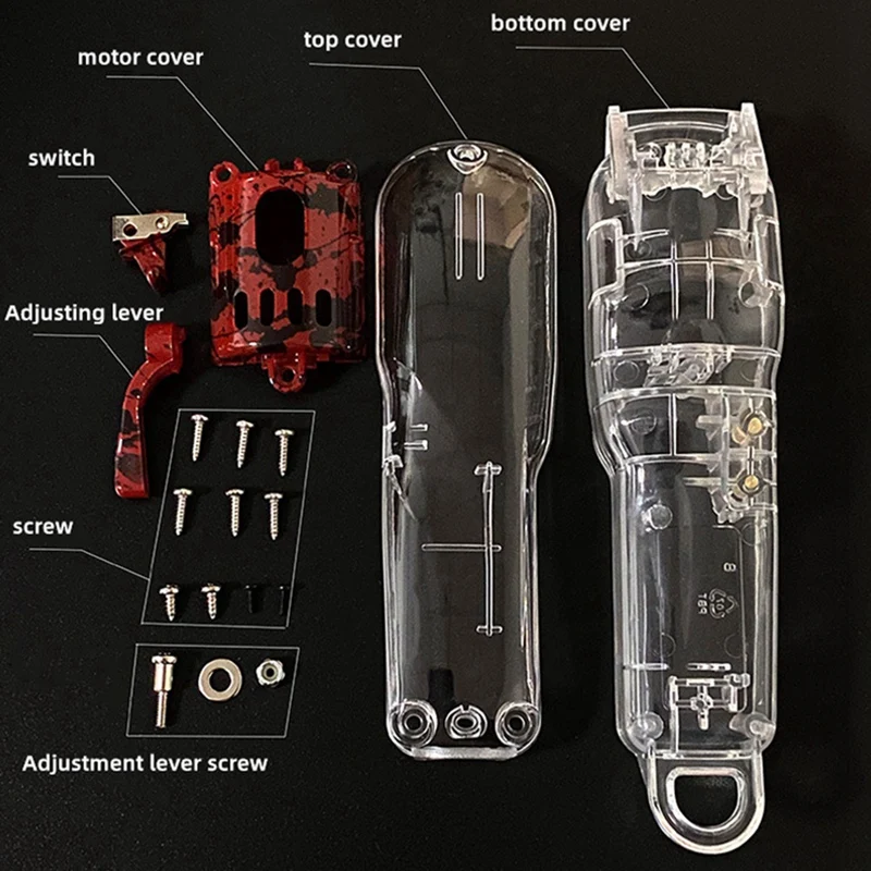مجموعة مقصات شعر كهربائية لاسلكية ، تصفيف متجر حلاقة مموهة ، ماكينة تشذيب تصنعها بنفسك ، غطاء إسكان لـ wahal ،