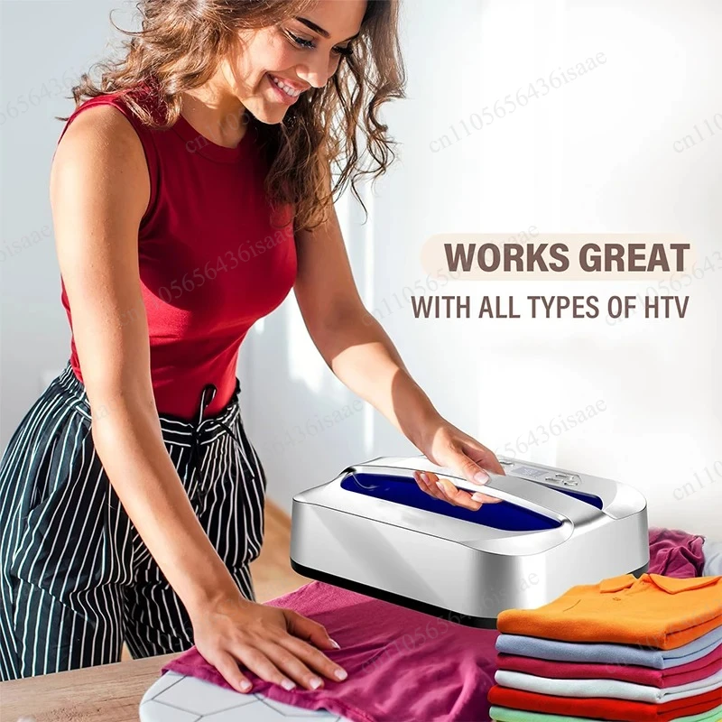 Portable Mini Heat Transfer Press 25 X 30 CM Dual Voltage 110V/220V for DIY Crafts & Garment Making