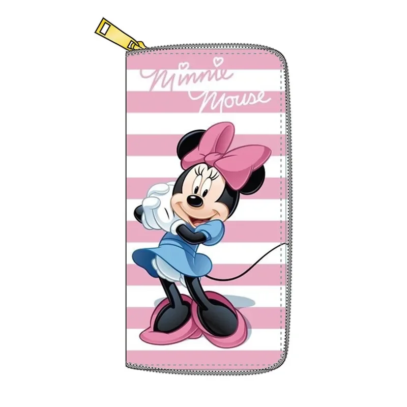 2022 Disney Cartoon Anime Women\'s Wallet Mickey Mouse Minnie Long PU Leather Multifunction Female Clutch Birthday Gift