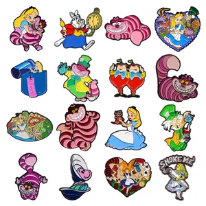 Alice In Wonderland Kreatif Enamel Pin Kerah Pin untuk Ransel Lencana Aksesoris untuk Perhiasan Lucu Perhiasan Bros Hadiah 8 penjualan terbaik bros alice in wonderland - №