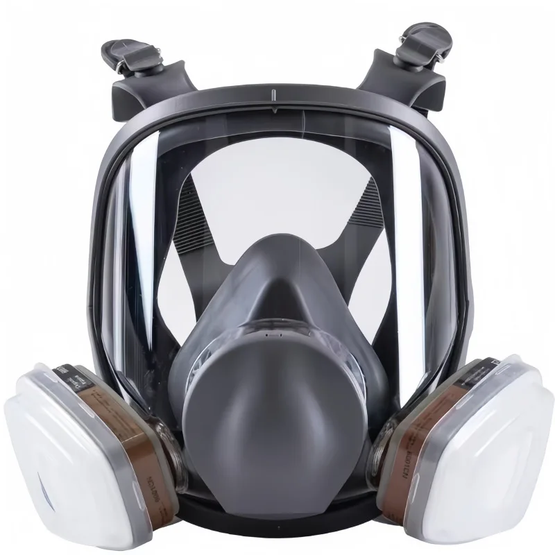 6800 Model Full-Face  Mask Large Field View for Pesticide Firefighting Smoke Protection Silicone Material Workplace Use