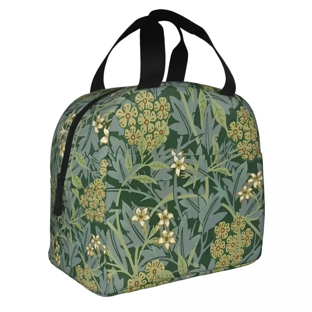 Lunch Bags for Women Kids Jasmine By William Morris Insulated Cooler Portable School Floral Flowers Lunch Box Food Storage