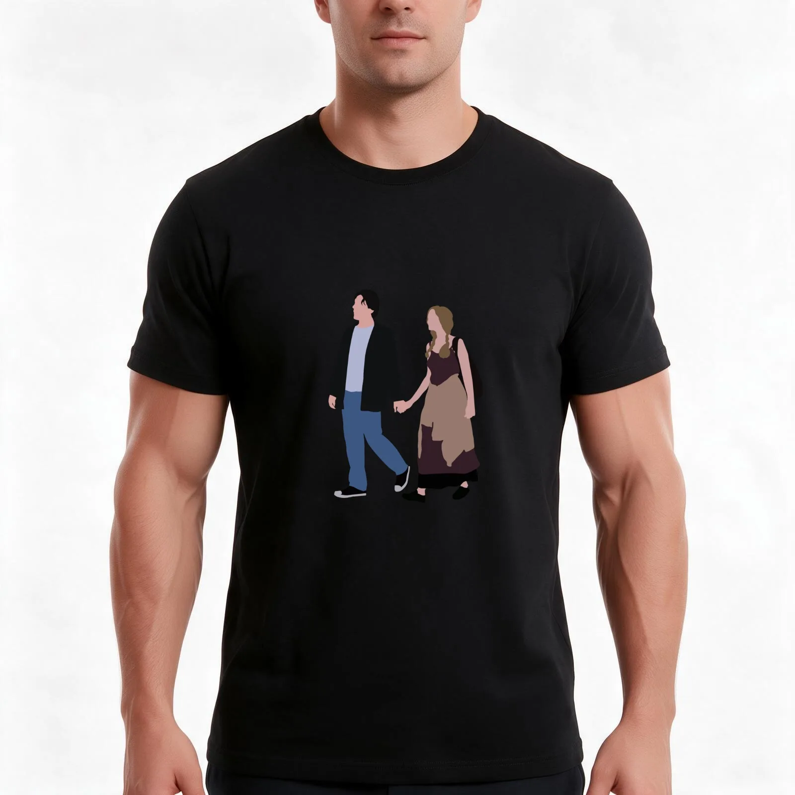 vienna T-Shirt, Summer Casual Cotton Tee, Oversized Streetwear Tops, Vintage Graphic Print, Loose Fit Short Sleeve, 100% Cotton