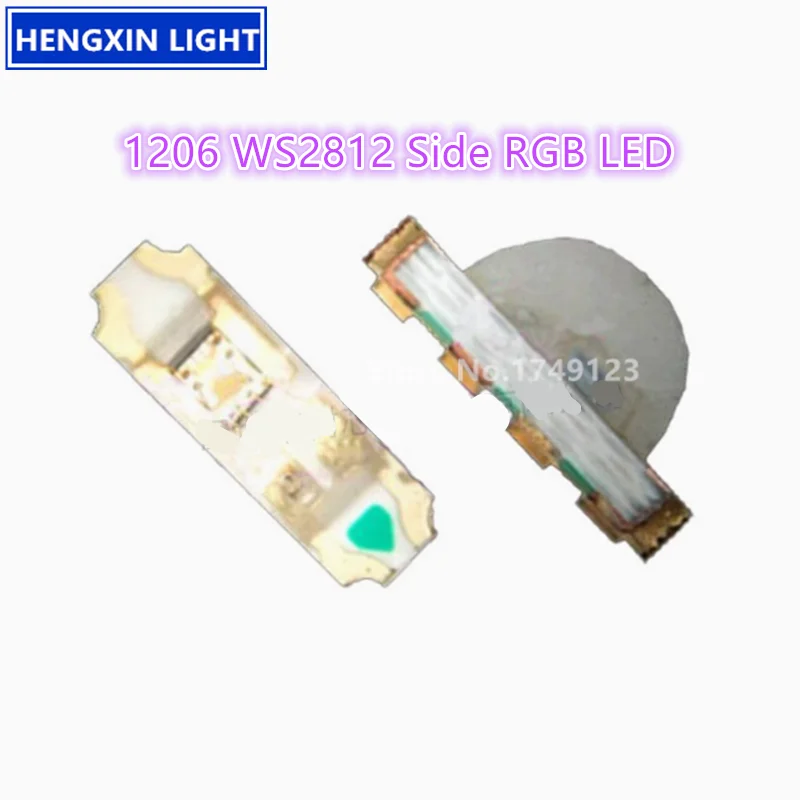 

1206 WS2812 Side RGB SMD СВЕТОДИОДНЫЙ Встроенная ИС, прозрачная/рассеянная, 1204 5 в полноцветные лампы 3,2*1,0 мм