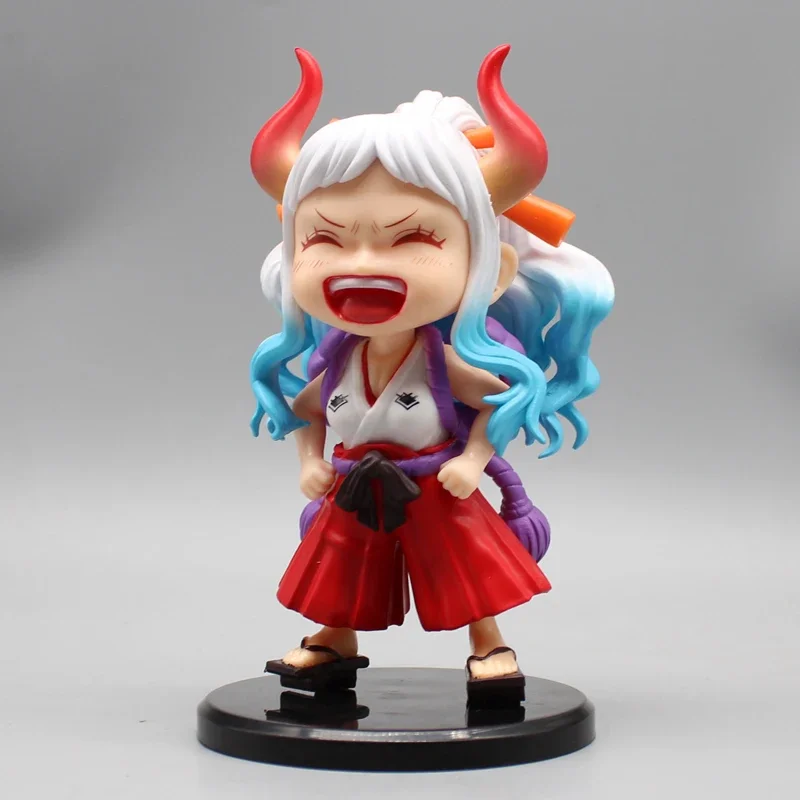 Anime One Piece Q Version Doll Ace Action Figuere Cute Yamato Figurine Gk Laughing Series Toys PVC Collectibles Figures Gift