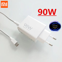 Original Xiaomi 90W USB Charger EU US Turbo Fast Charge Power Adapter 1/1.5/2 M 6A Type C Cable Mi 15 14 13 Ultra POCO X7 X6 Pro