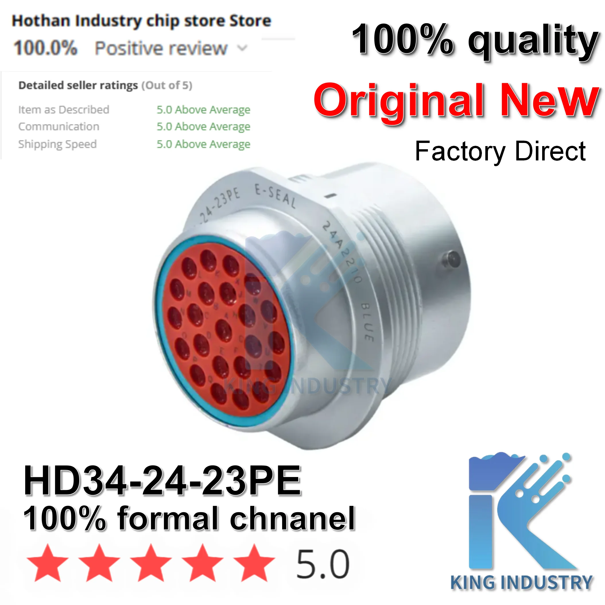 

(1PCS) 100% NEW HD34-24-23PE HD36-24-23SE Connector Plug 23 pole waterproof metal DEUTSCH