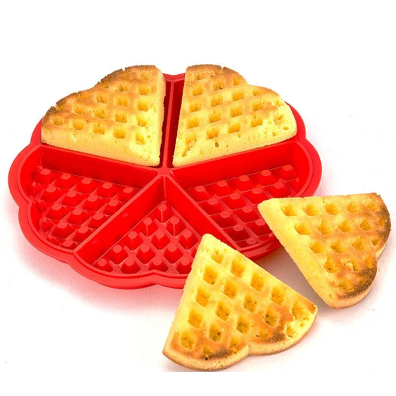 Silicone Waffle Molds Microwave Baking Cookie Heart Muffin Mould Mold Non-Stick Cake Mould Makers Roaster Cake Decorating Tools