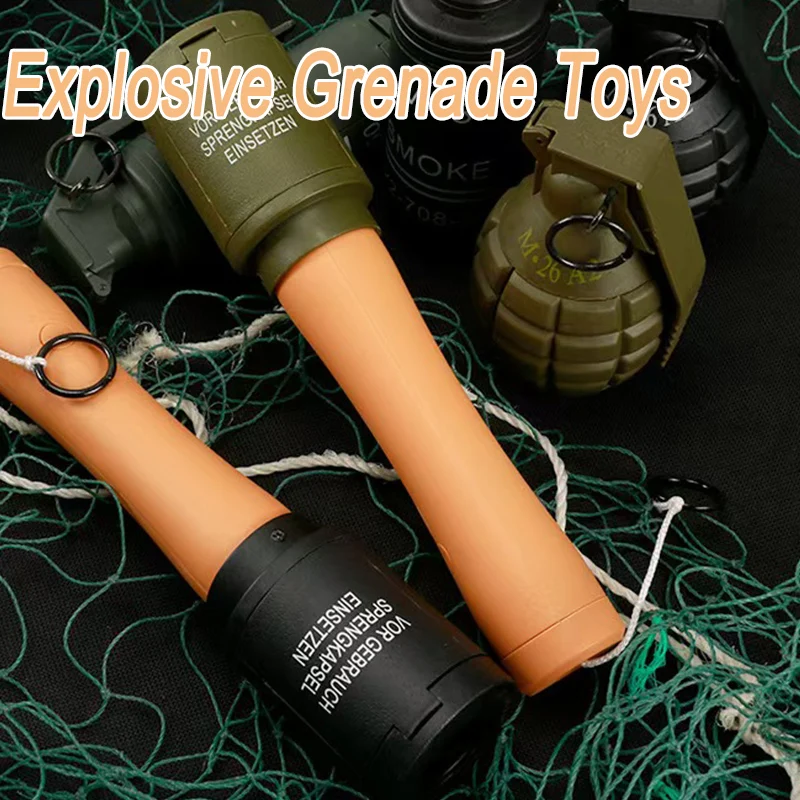DH M24 Tactical Grenade Model Toy Plastic Smoke Dummy Grenade for Outdoor CS Airsoft Battle Game