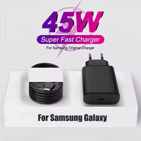 For Samsung Original 45W Fast Charger S23 S22 S21 Ultra S20 Fe Plus A54 A53 A52 Fast Charging USB Type C Cable Phone Accessories