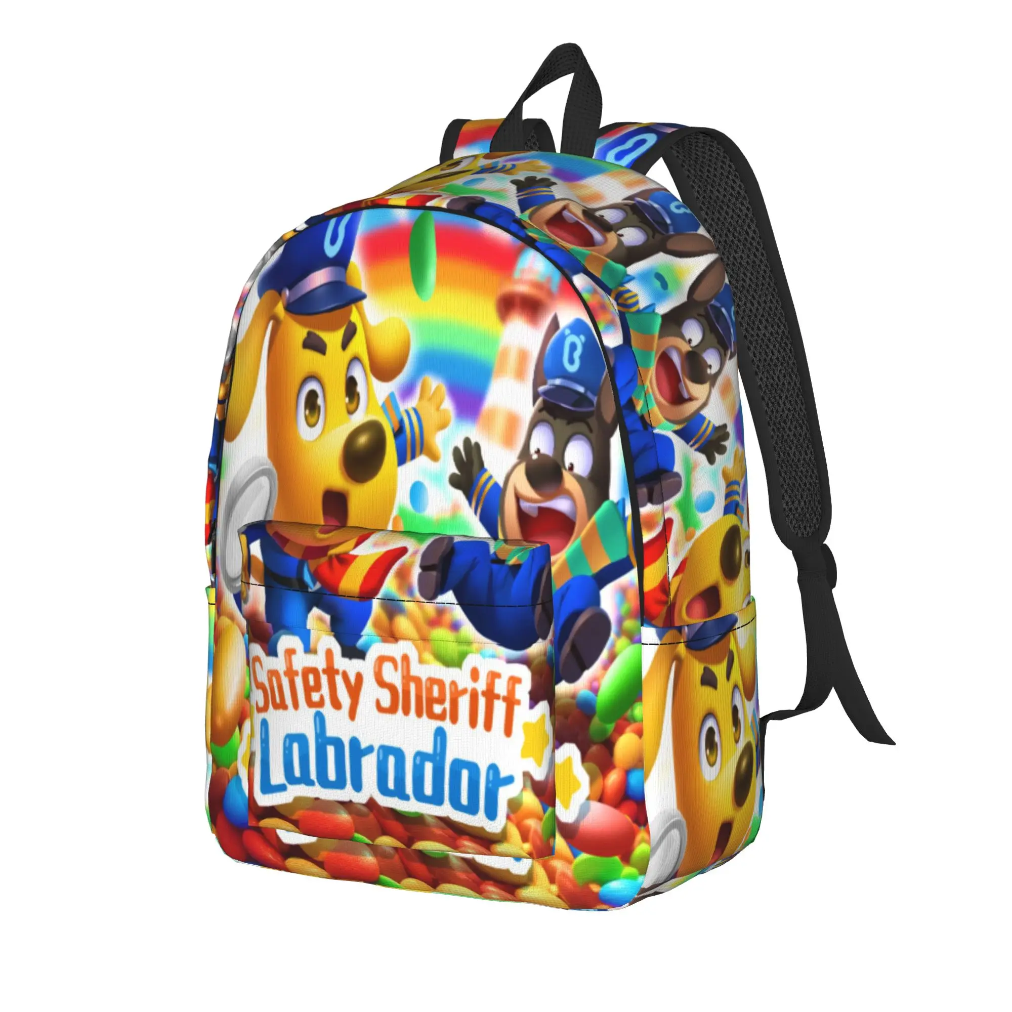 Safety Sheriff Labrador  Backpack for Men Women Fashion Student Business Daypack  Laptop Canvas Bags Outdoor
