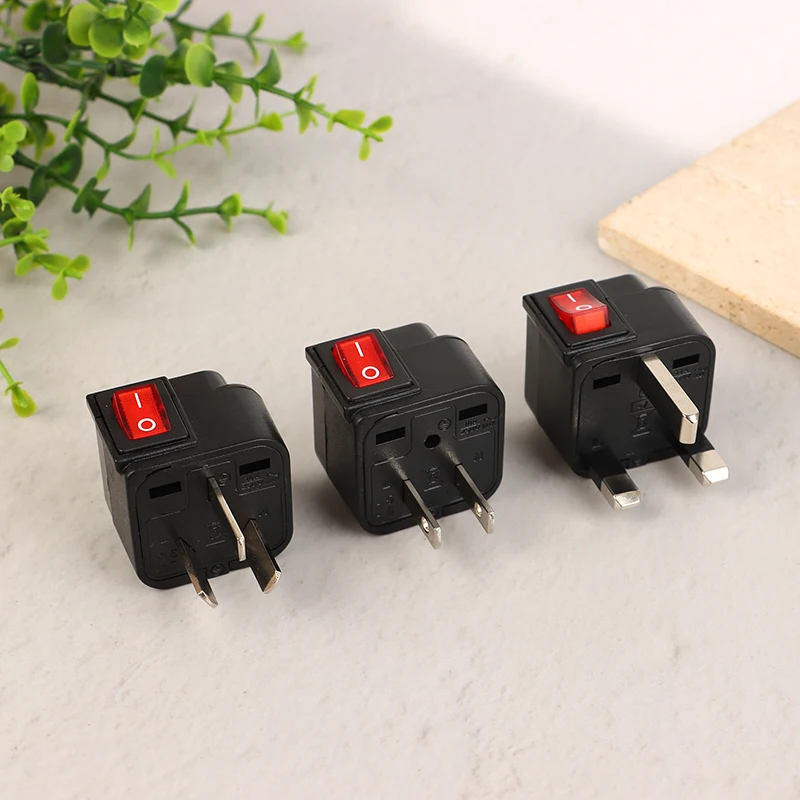 Universal americano eua europeu reino unido ue au viagem adaptador de tomada elétrica 10a/13a 250v tomada de energia com interruptor ligar/desligar
