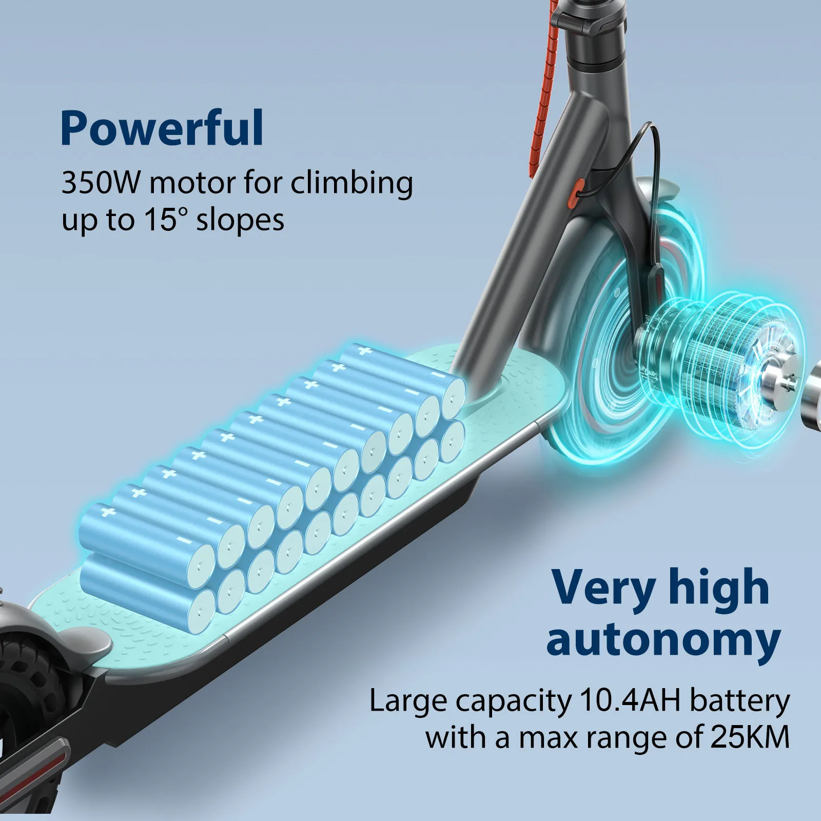 AOVOPRO 2026 Schneller Elektroroller für Erwachsene 35KM Reichweite Starke Steigfähigkeit Faltbarer Elektroroller 8,5 Zoll Smart E-Scooter – Detail 7