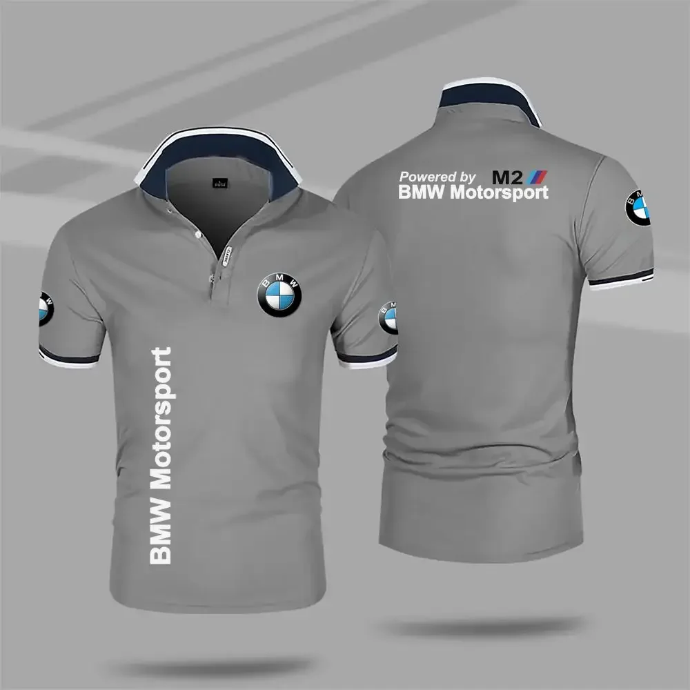 2024 Cycling Sport Men\'s Sport Bicycle BMW High Quality Horse Comfort Polo Shirt High Quality Street Outdoor Fashion BMW Polo