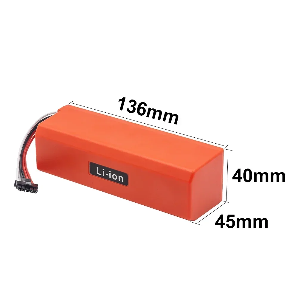 14.4V 5200mAh D099-4S2P Battery Replacement For Xiaomi Mi Robot Vacuum-Mop 2 Pro Vacuum-Mop 2 MJSTS1 C101 MJSTP 74.88W