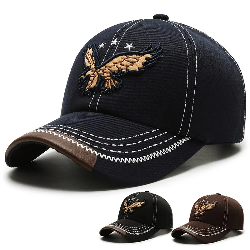 European and American Embroidered Sun Hat Men's Summer Fashion Casual Adjustable Golf Baseball Hat