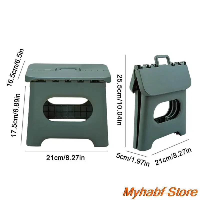 Plastic Folding Stool with Carry Handle for Kids Portable Outdoor Hiking Fishing Foldable Stool Chair Children\'s Stool Stepstool