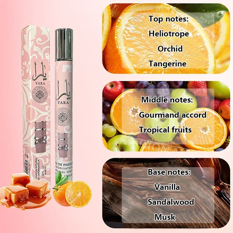 Perfumes árabes De 35ml, fragancia duradera, Perfume en aerosol para hombres y mujeres, aroma Floral, Eau De Parfum Colonia, pequeño tubo De ensayo,