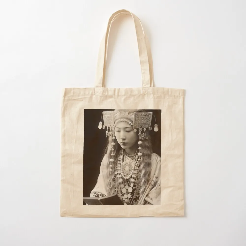 Fantasy vintage reading princess Tote Bag shopper bag woman personalized tote shopping trolley bag