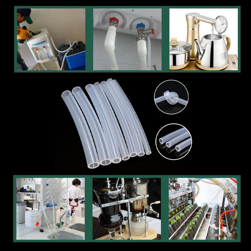 Tubo de Silicona Flexible Transparente de 1M/5M, Diámetro Interior de 0.5, 1, 2, 2.5, 3, 4, 5, 6, 7, 8 mm, Grado Alimenticio, Resistente a la