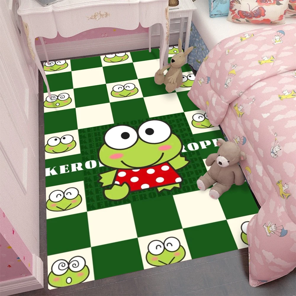 

MINISO Cute Keropi Carpet for Living Room Sofa Decor Rug Kid Bedroom Bedside Rug Nursery Child's Crawl Play Mat Gift