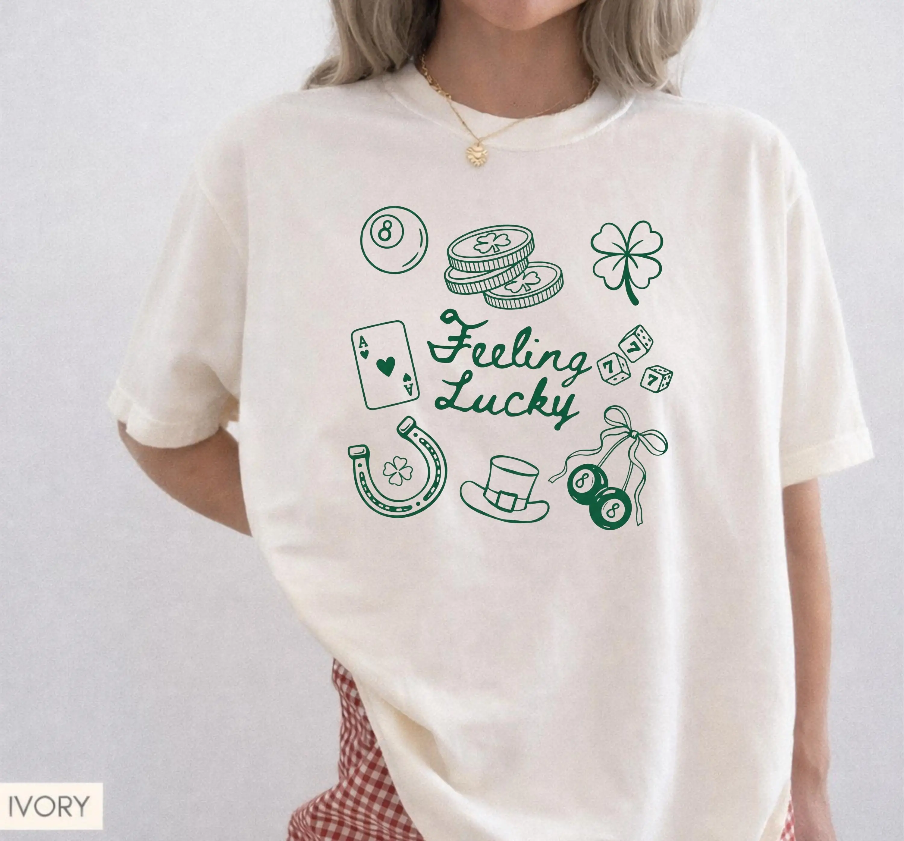 

Plus Size Summer Women's St. Patrick’s Day Doodle Graphic T-Shirt Cotton Breathable Stylish Versatile Street Style Oversized
