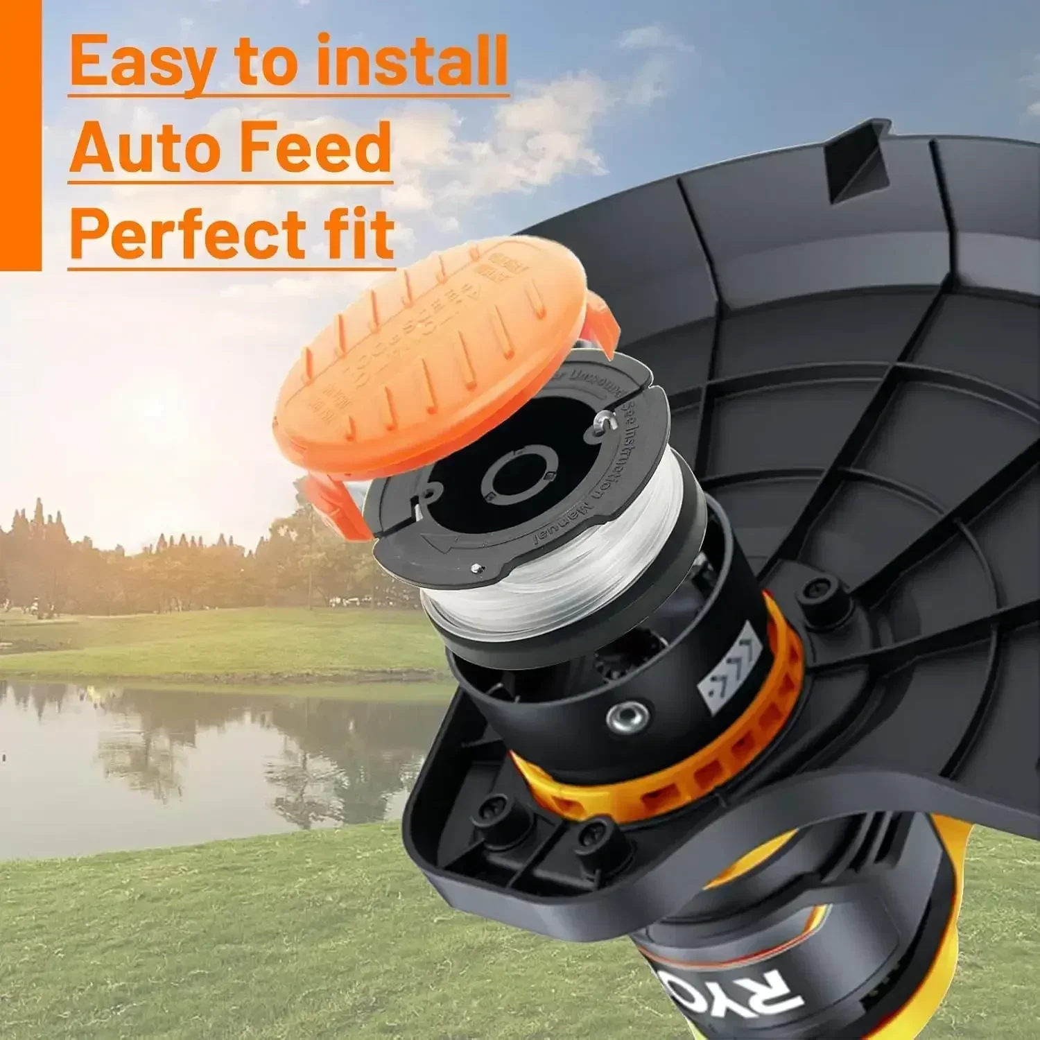 COSY 16Pcs Upgrade Grass Cutter Annex Weed Wacker String Trimmer Line 0.065 Inch AF-100 String Round Trimmer Replacement Spool