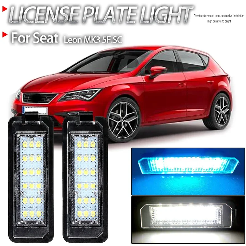 

2 шт. автомобильные светодиодные сигнальные лампы, лампы номерного знака для Seat Leon MK3 5F.SC 2012-2020 Canbus, бесплатный автомобильный Стайлинг
