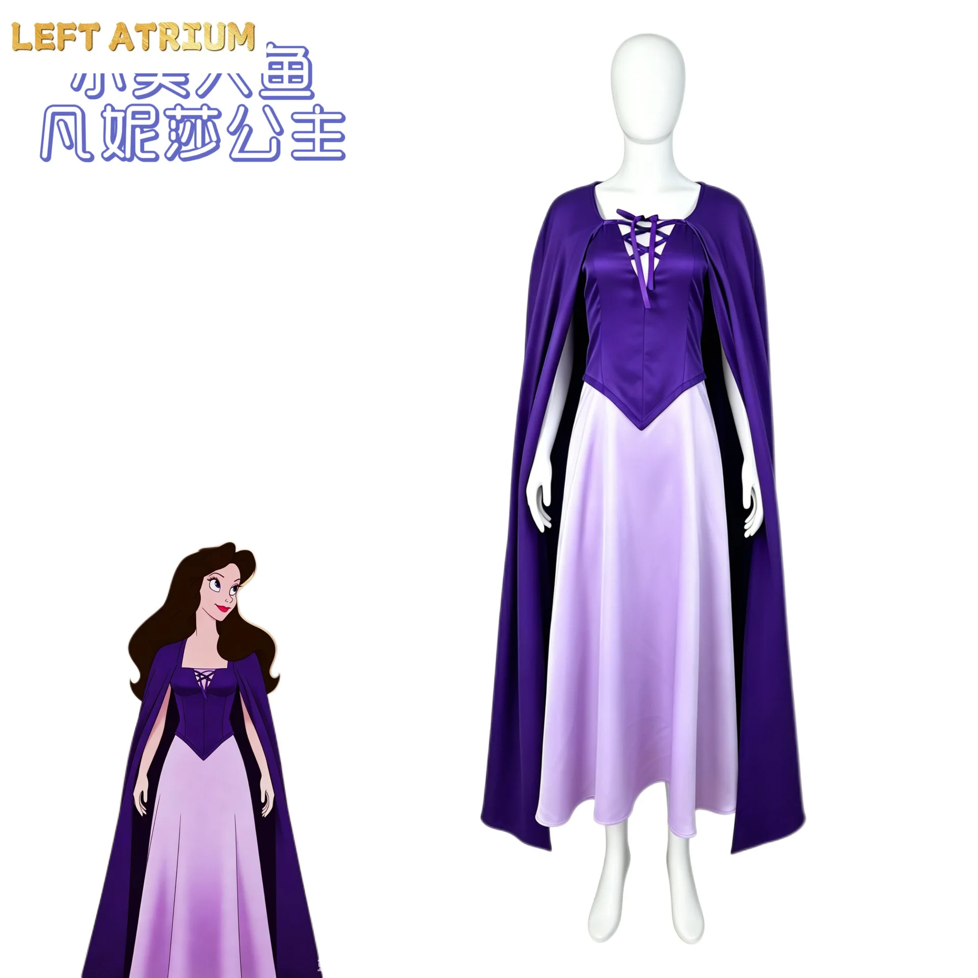 costume-de-cosplay-vanessa-de-la-petite-sirene-robe-de-princesse-violette-deguisement-de-fete-d'halloween-tenue-de-fete-pour-fille