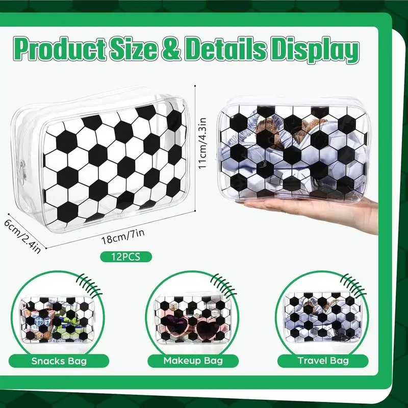 Clutch bag, volleyball, softball, football, makeup bag, large capacityPVCTransparent toiletry bag for travel storage
