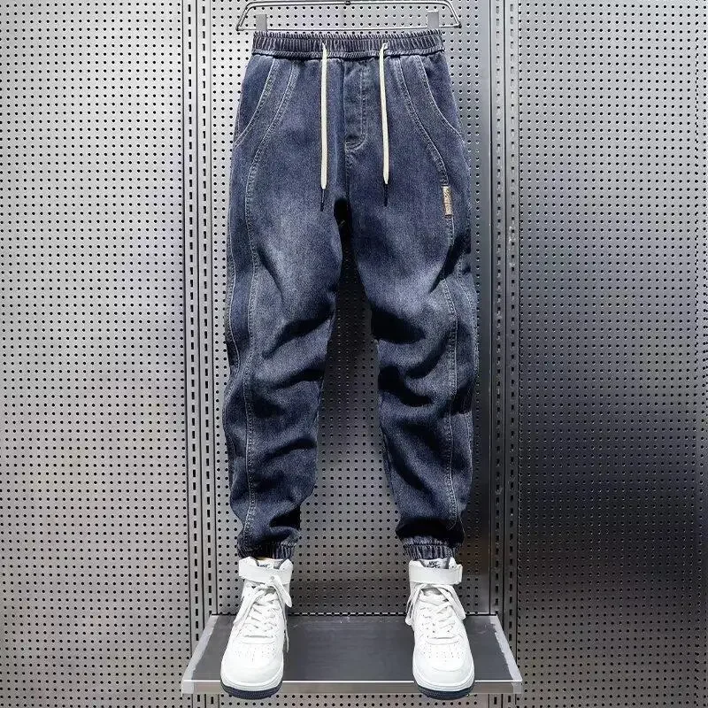 Fashionable Trendy Men's Jeans Loose-fit Hip Hop Pants Vintage Simple Korean Style Versatile Male Pants For Summer Autumn