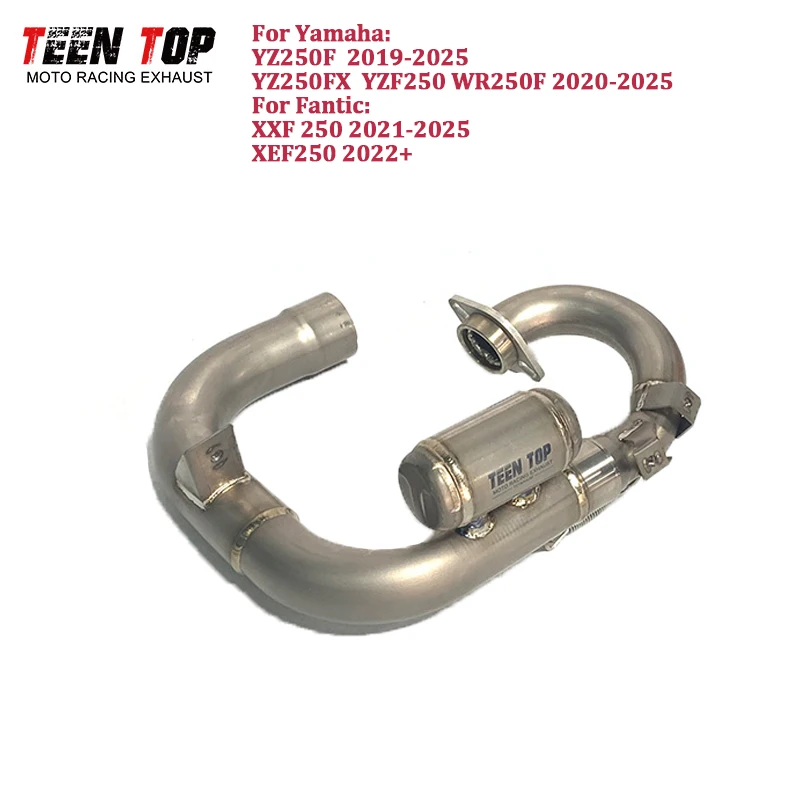 For Yamaha YZ250F YZ250FX YZF250 WR250F Exhaust Header 2020-2025 TitaniumAlloy Offroad Bike Exhaust Pipe Elbow OEM Front Tube