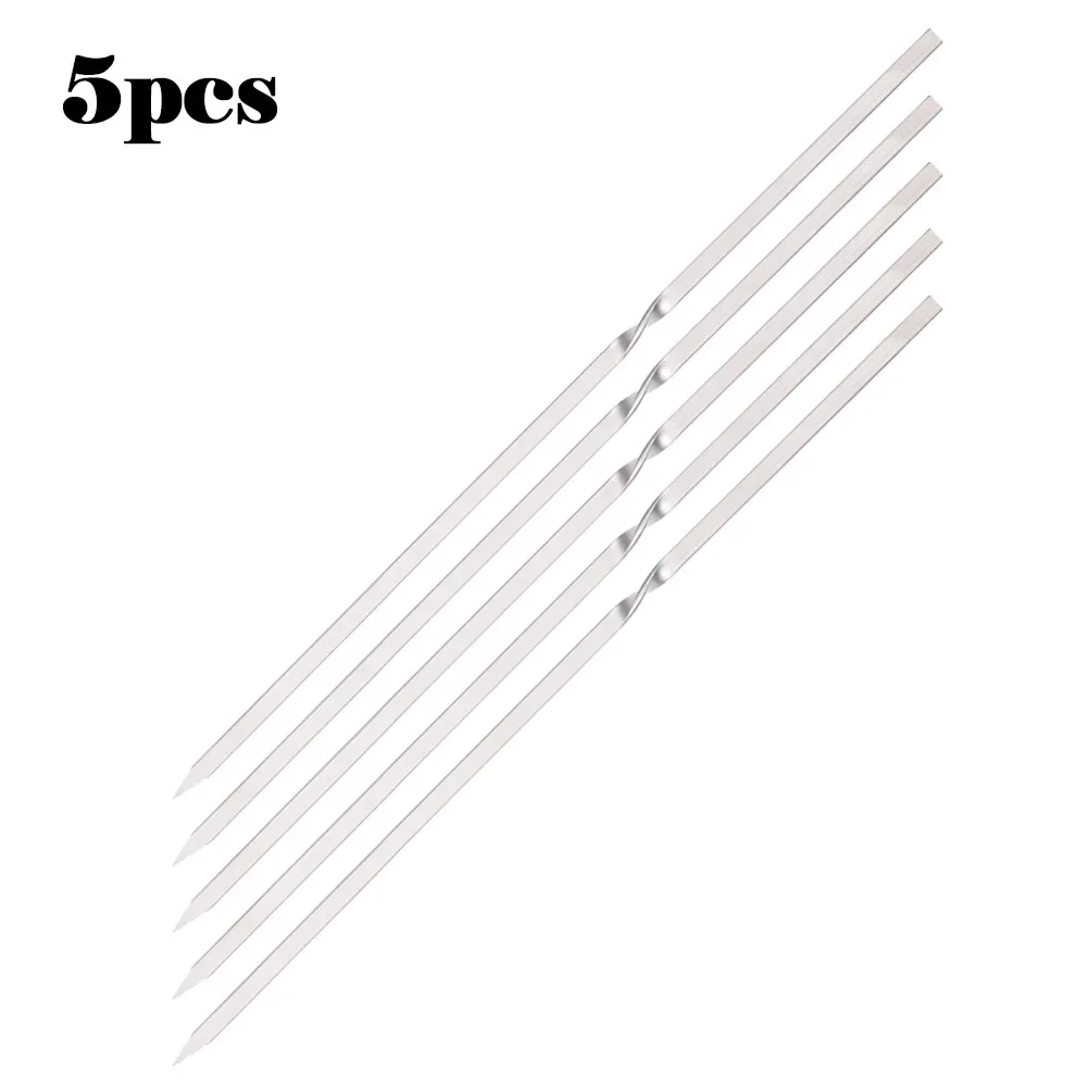 Quality Practical Barbecue Skewers BBQ Useful 5PCS Backyard Outdoor Camping Grilling Kabob Picnic Professional